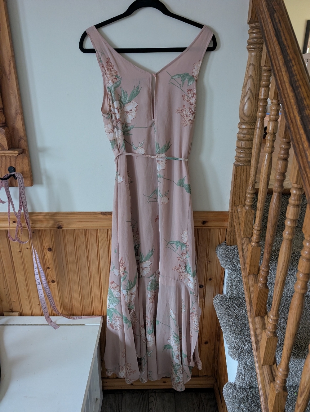 Dress Forum Blush Baby Pink Floral Maxi Fairycore Ethereal Dress Size Small - Picture 7 of 9
